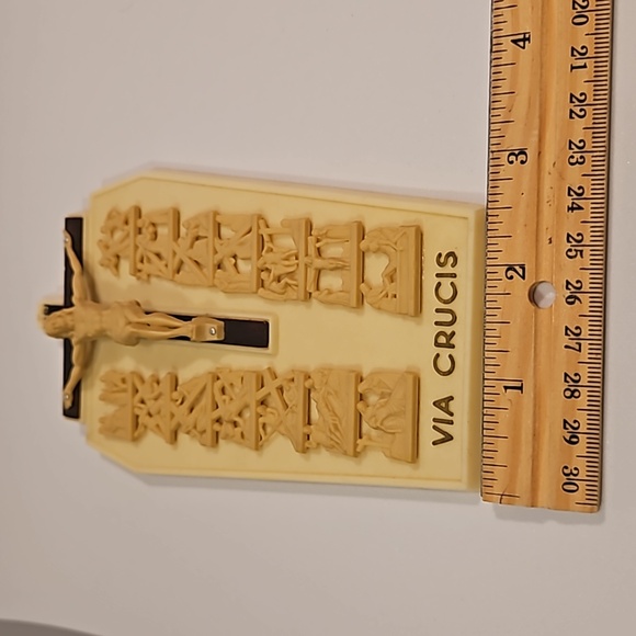 Vintage Resin Plaque Stations Of The Cross VIA CRUCIS Italy - Picture 5 of 9